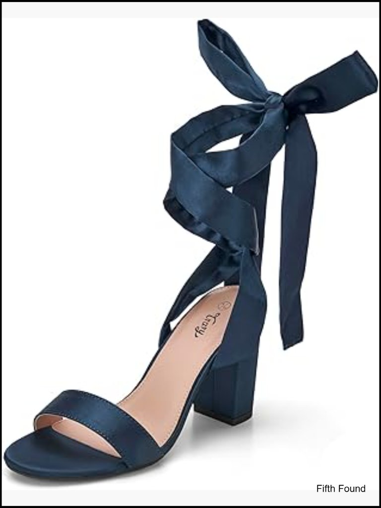 Lace Up Chunky Heeled Sandals, 3 Inch Platform Strappy Heels, Wide Width Tie Up